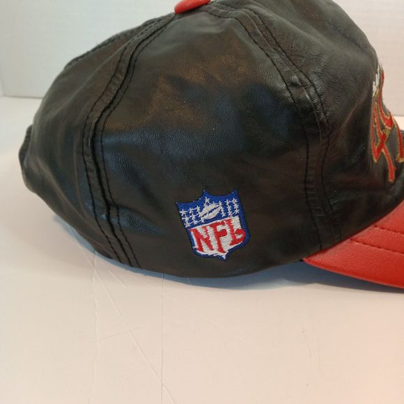 NFL San Francisco 49ers Leather Cap OSFA Made in USA - Picture 2 of 10